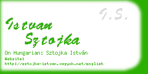 istvan sztojka business card