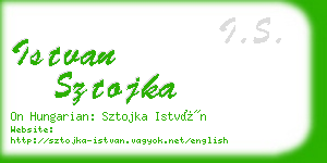 istvan sztojka business card